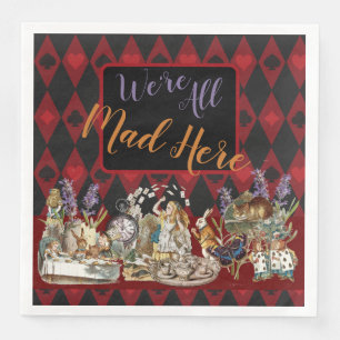 Alice in Wonderland Mad Cheshire Cat Napkin