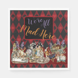 Alice in Wonderland Mad Cheshire Cat Napkin