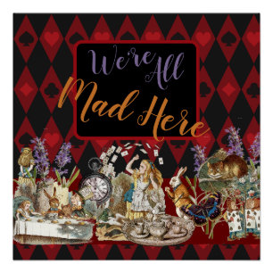Alice in Wonderland Mad Cheshire Cat Poster