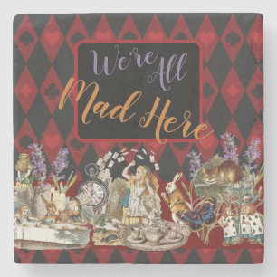 Alice in Wonderland Mad Cheshire Cat Stone Coaster