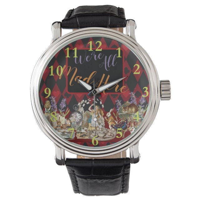 Alice in Wonderland Mad Cheshire Cat Watch (Front)