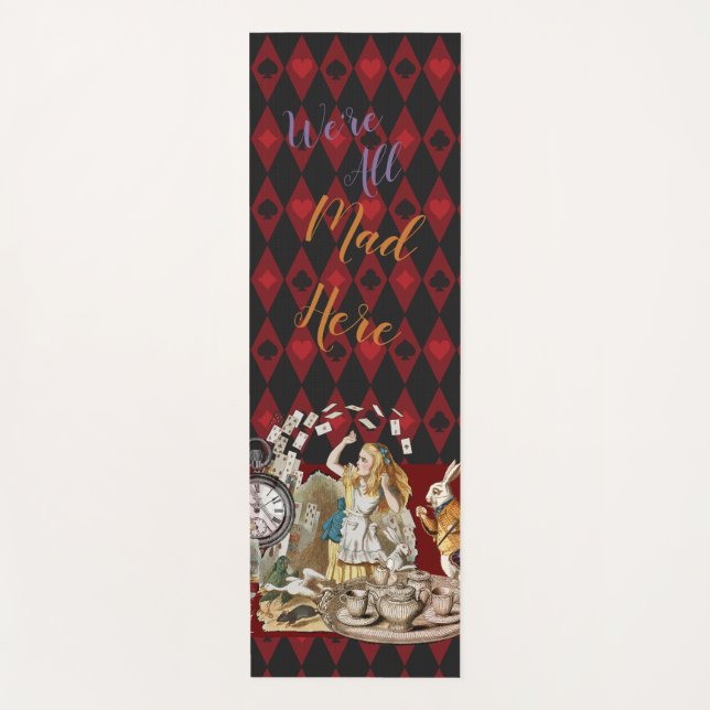 Alice in Wonderland Mad Cheshire Cat Yoga Mat (Front)