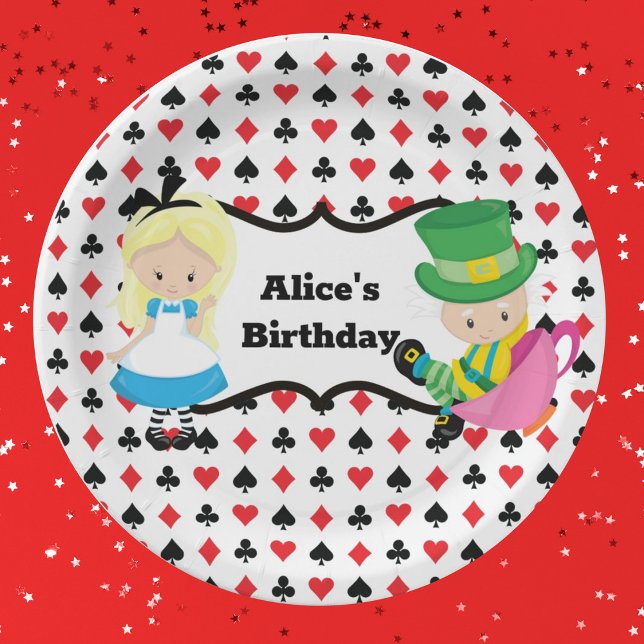 Alice in Wonderland Mad Hatter Birthday Party Paper Plate (Creator Uploaded)