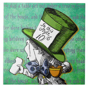 Alice In Wonderland Mad Hatter Ceramic Tile