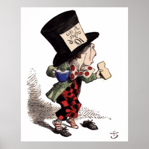 Alice in Wonderland - Mad Hatter (color) Poster
