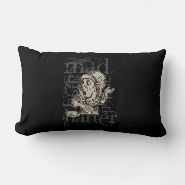 Alice In Wonderland Mad Hatter Grunge (Single) Lumbar Cushion (Front)