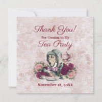 Alice in Wonderland Mad Hatter Tea Party Thank You