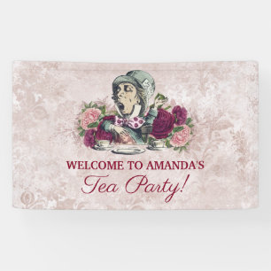 Alice in Wonderland Mad Hatter Tea Party Welcome Banner