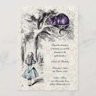 Alice in Wonderland Mad Hatters Tea Party Birthday Invitation