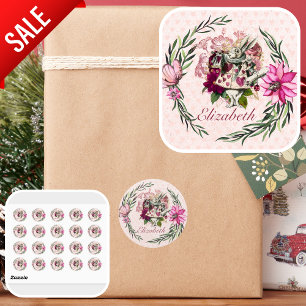 Alice In Wonderland Mad Hatters Tea Party Custom Classic Round Sticker