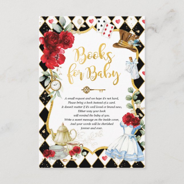 Alice in Wonderland Mad Tea Party Books for Baby Enclosure Card (Front)