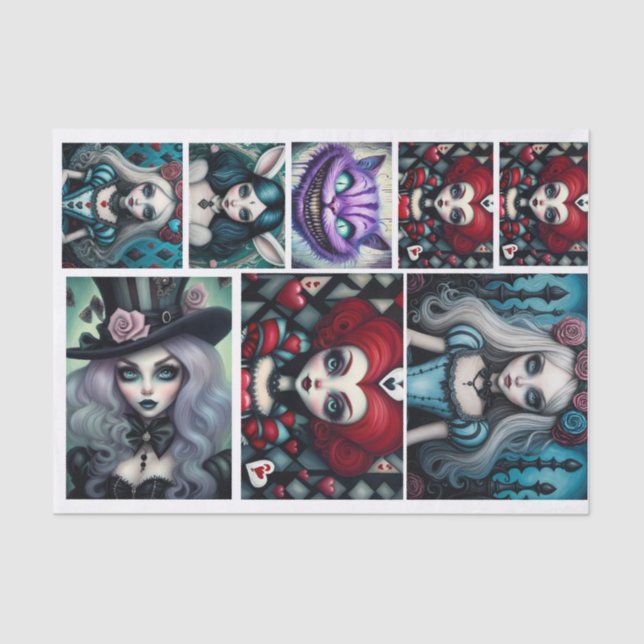 Alice in Wonderland Masterboard | Whimsical  Tissue Paper (Front)