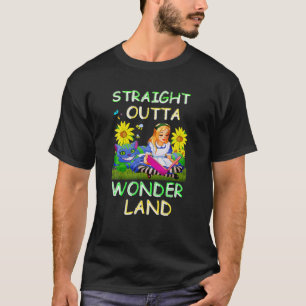 Alice In Wonderland-Men Women Kids Straight Outta T-Shirt