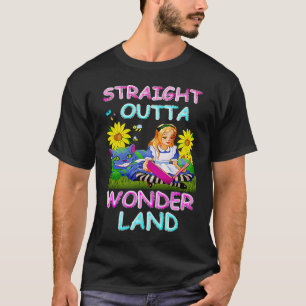 Alice in Wonderland Men Women's Kids Straight Outt T-Shirt