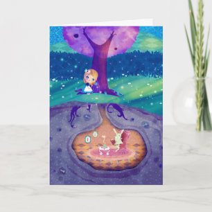 Alice in Wonderland Moonlight Card
