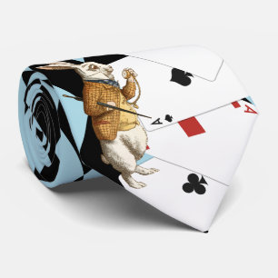 Alice in Wonderland Mr. Rabbit Mint Blue Tie