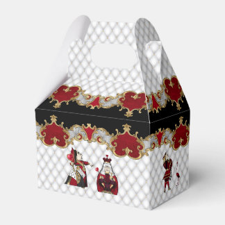 Alice in Wonderland on Crimson and White  Favour Box