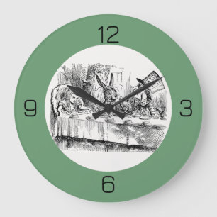 Alice in Wonderland Party - Alice and the Kitten   Large Clock