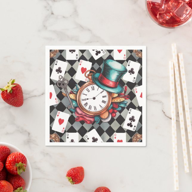 Alice in Wonderland Pattern  Napkin (Insitu)