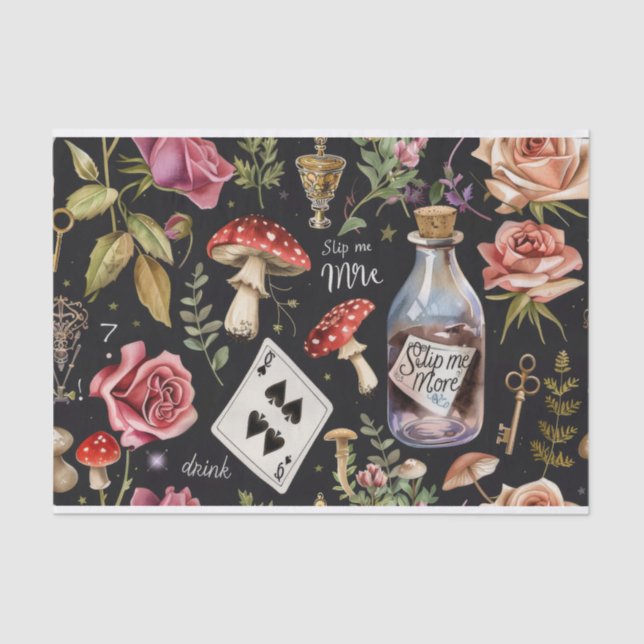 Alice in Wonderland Pattern Tissue Paper (Front)