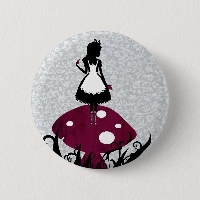 Alice in Wonderland Pin Button (Front)