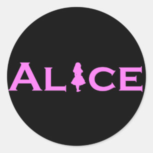 Alice In Wonderland Pink Classic Round Sticker