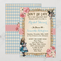 Alice in Wonderland Pink Flowers Bridal Shower