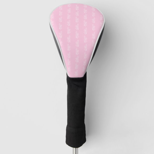 Alice in Wonderland Pink Rabbit and Alice Pattern Golf Head Cover (Front)