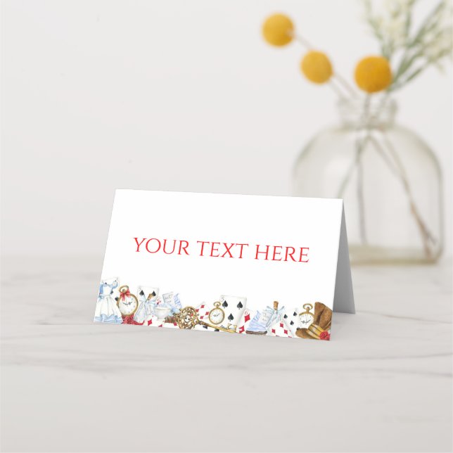 Alice In Wonderland Place Card (Front)