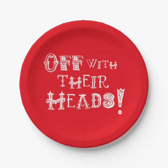 Alice In Wonderland Plates Off with Their Heads (Front)