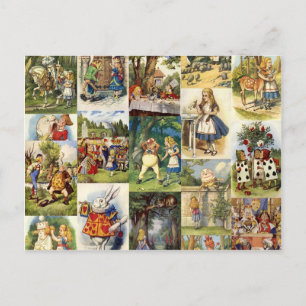 alice in wonderland postcard