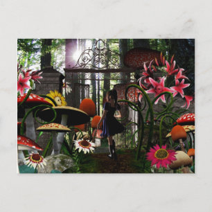 Alice in wonderland postcard