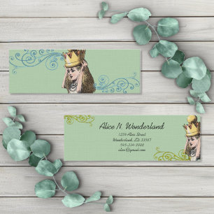 Alice In Wonderland Princess Queen Vintage Girl  Mini Business Card