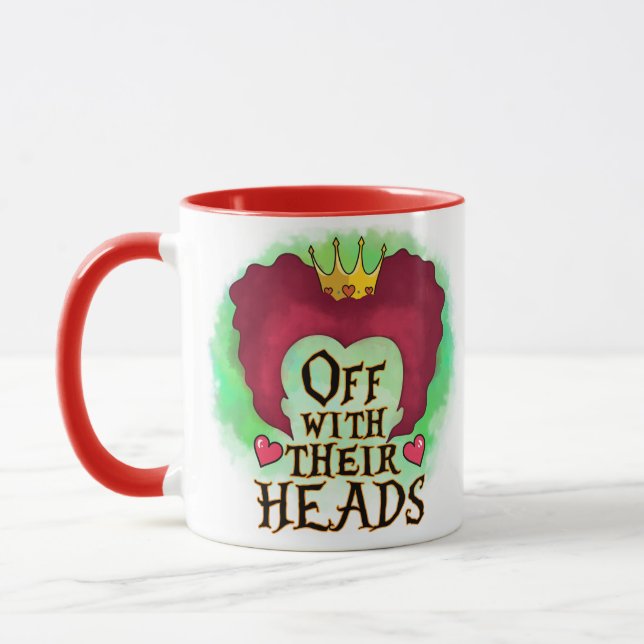 Alice in Wonderland Queen Of Hearts Big Head Mug (Left)