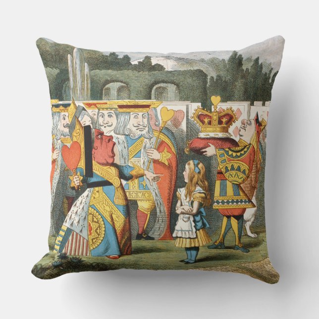 Alice in Wonderland Queen of Hearts Cushion (Front)