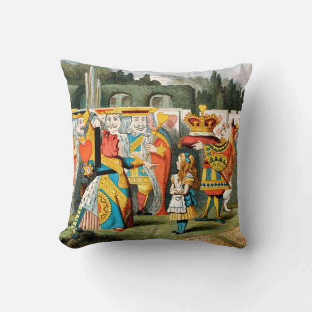 Alice in Wonderland Queen of Hearts Cushion (Front)