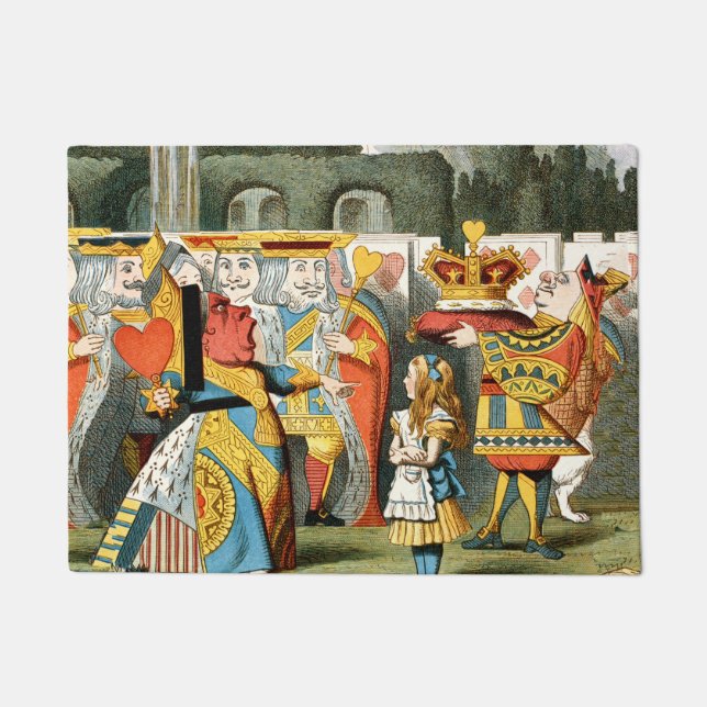 Alice in Wonderland Queen of Hearts Doormat (Front)