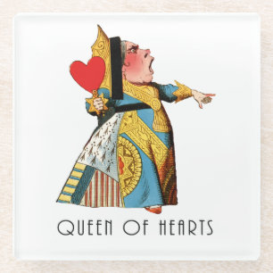 Alice in Wonderland Queen of Hearts Glass Coaster