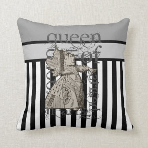 Alice In Wonderland Queen of Hearts Grunge Cushion