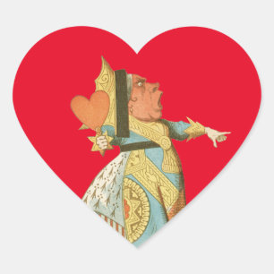 Alice in Wonderland - Queen of Hearts Heart Sticker