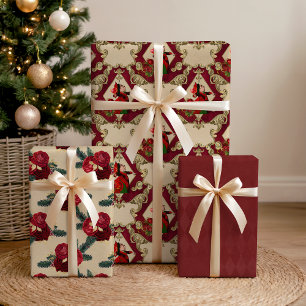 Alice In Wonderland Queen of Hearts Holiday Wrapping Paper Sheet