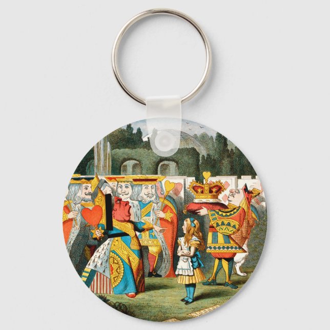 Alice in Wonderland Queen of Hearts Key Ring (Front)