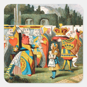 Alice in Wonderland Queen of Hearts Square Sticker