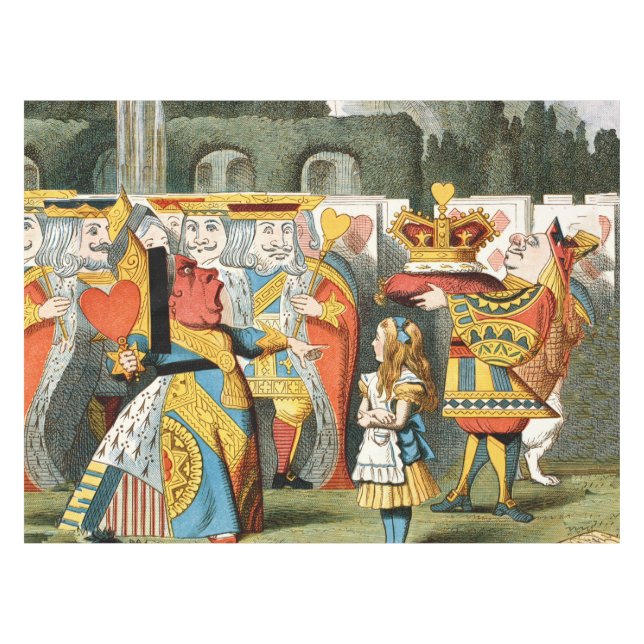 Alice in Wonderland Queen of Hearts Tablecloth (Front (Horizontal))