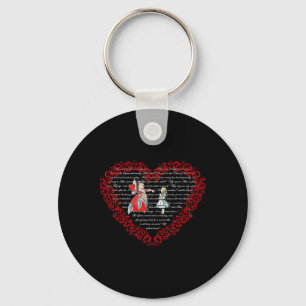 Alice In Wonderland Queen Of Hearts Valentine Hear Key Ring