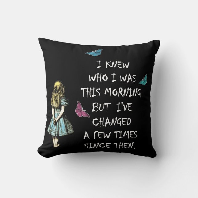 Alice In Wonderland Quote Cushion (Front)