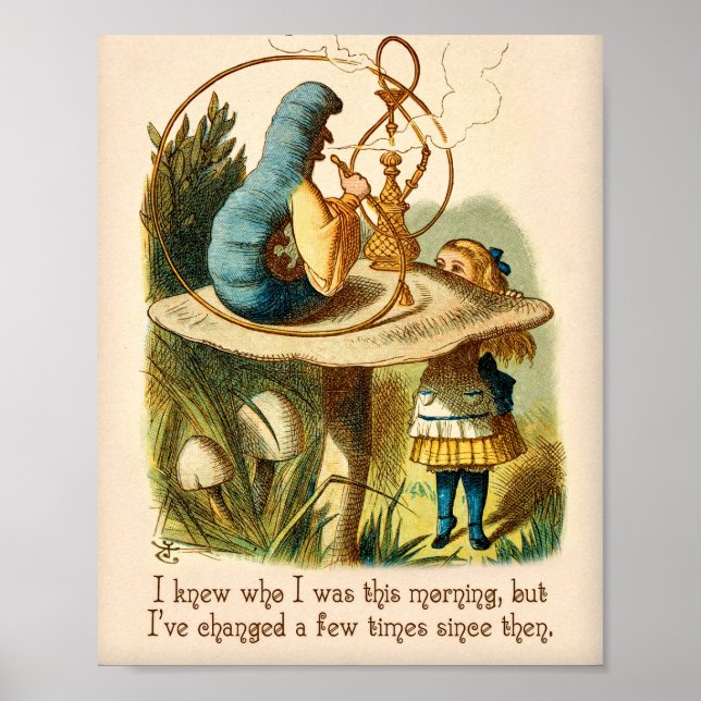 Alice in Wonderland Quote -I Knew Who I Was - Cate Poster (Front)