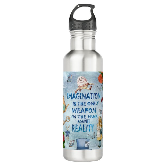 Alice In Wonderland  Quote - Imagination 710 Ml Water Bottle (Front)