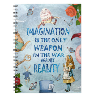 Alice In Wonderland Quote - Imagination Notebook
