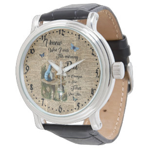 Alice in Wonderland Quote Vintage Dictionary Art Watch